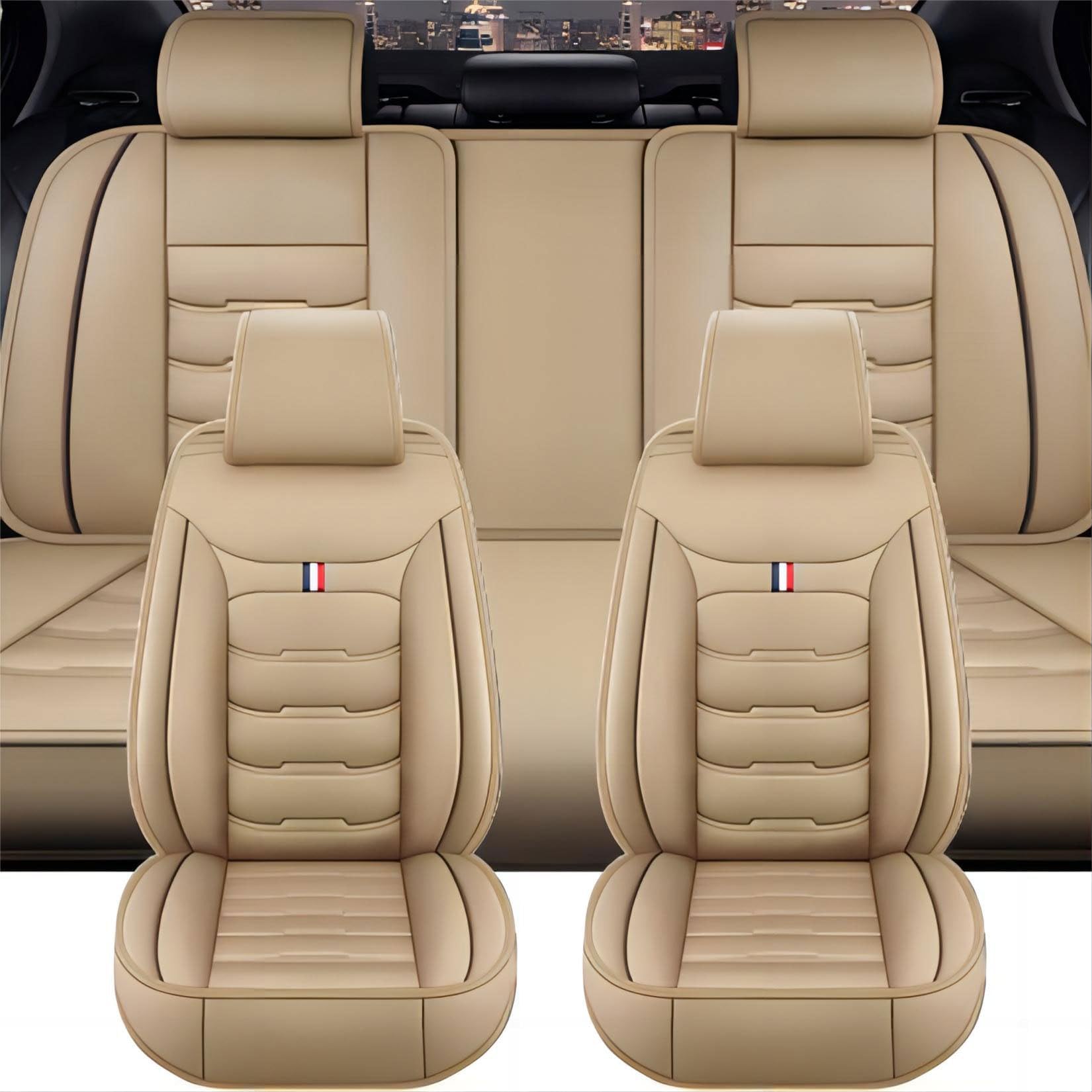 ZYJHGF Auto Sitzbezüge Sets für Volvo XC60 1. Gen Y20 2009 2010 2011 2012 2013 2014 2015, Leder Autositzbezug Vorder und Rückbank Sitzschoner Wasserdicht Zubehör,D-Beige ZYJHGF Auto Sitzbezüge Sets für Volvo XC60 1. Gen Y20 2009 2010 2011 2012 2013 2014 2015, Leder Autositzbezug Vorder und Rückbank Sitzschoner Wasserdicht Zubehör,D-Beige von ZYJHGF