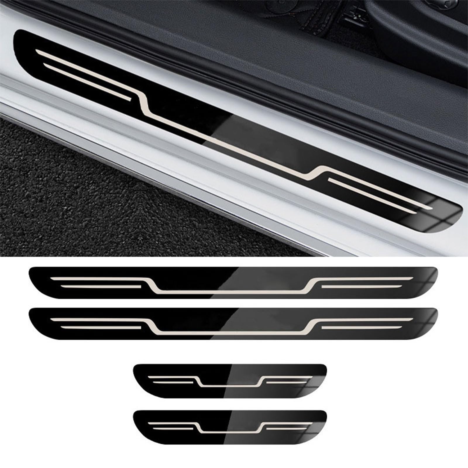 4 Stück Einstiegsleisten Schutz für VW Touran Touran L Transporter Type 2 Edelstahl Material Autotürschwellenleiste Sill Aufkleber Auto Zubehör,Black Mirror 4 Stück Einstiegsleisten Schutz für VW Touran Touran L Transporter Type 2 Edelstahl Material Autotürschwellenleiste Sill Aufkleber Auto Zubehör,Black Mirror von ZYJZXL188
