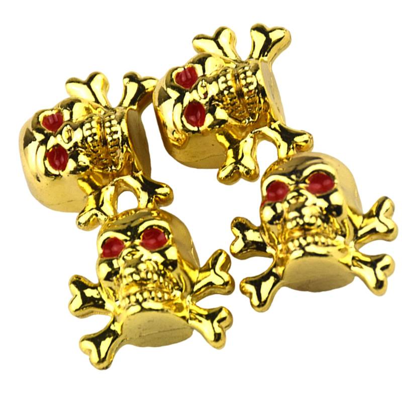 4PCS Schädelstile Dichtungsstamm Deckungen Kappen Autorad Reifenventile Stammkappen Reifenzubehör Reisluftdruckkappen von ZYKEJJDDAK