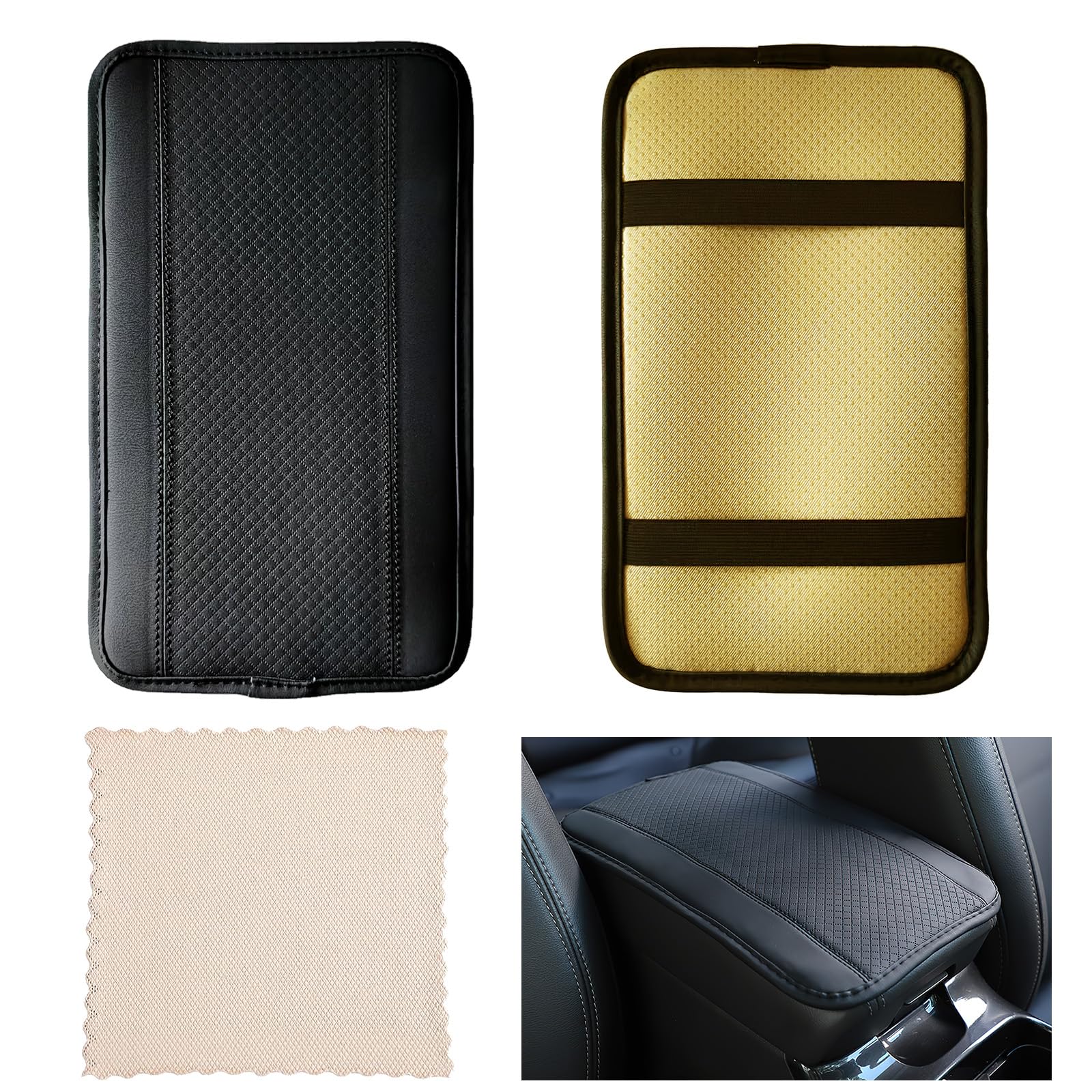 ZYKORT Auto Armlehne Kissen, Anti-Rutsch Auto Mittelkonsole Kissen, Armlehne Sitzkissen, komfortable Autositz Zubehör, für die meisten Fahrzeuge ZYKORT Auto Armlehne Kissen, Anti-Rutsch Auto Mittelkonsole Kissen, Armlehne Sitzkissen, komfortable Autositz Zubehör, für die meisten Fahrzeuge von ZYKORT