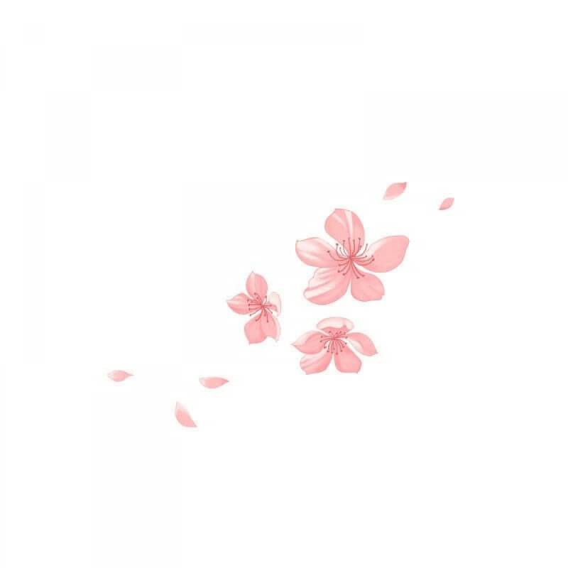 ZYNCUE Auto-Aufkleber mit Kirschblüten-Motiv, Vinyl, für Windschutzscheibe, Windo, Stoßstange, Rosa,2 Stück von ZYNCUE