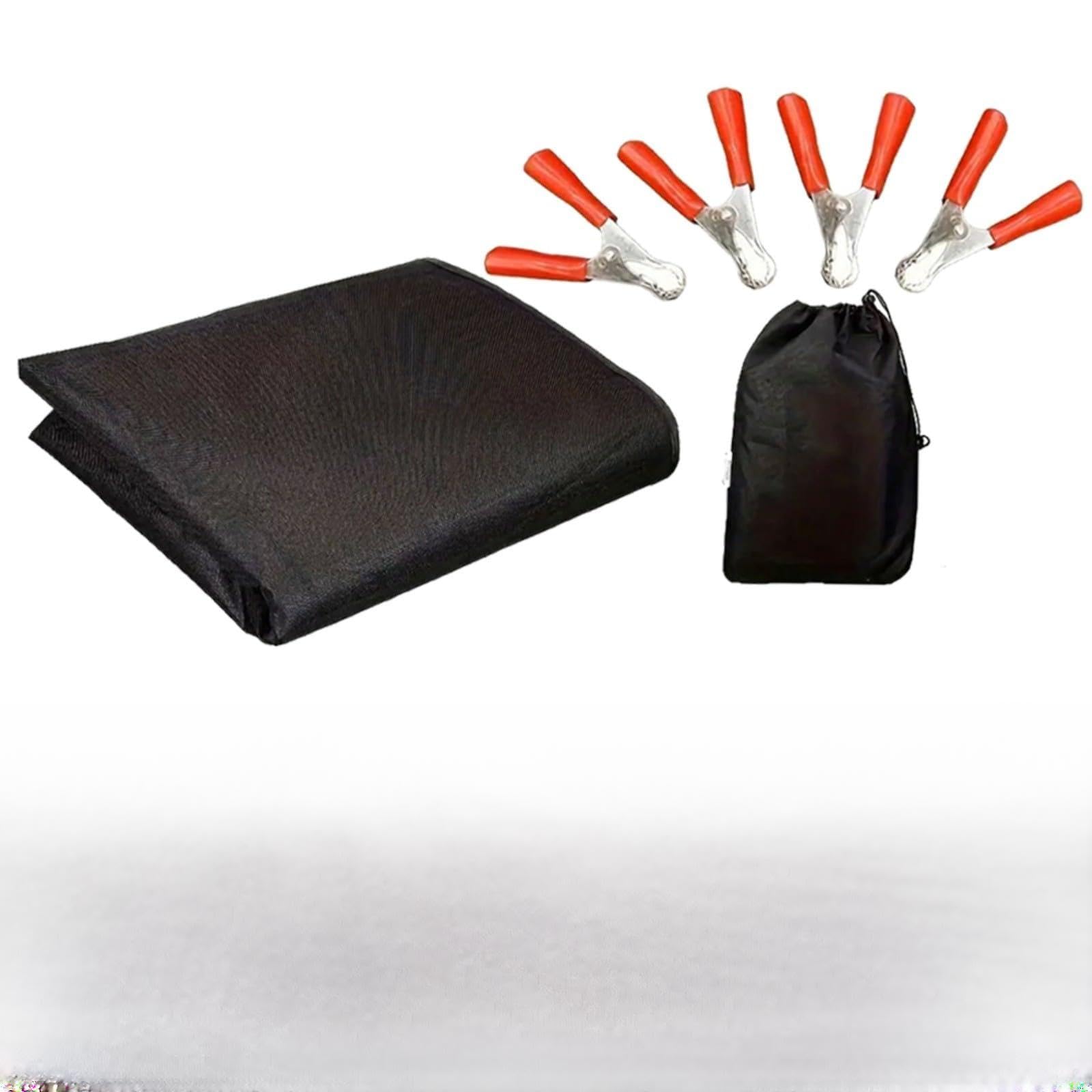ZYNCUE Sonnenschutz für Wohnmobil-Hintertür, Oxford-Stoff, wasserdicht, UV-beständig, schneeblockierend, 180 x 114 cm, Schwarz (176 x 114 cm) von ZYNCUE