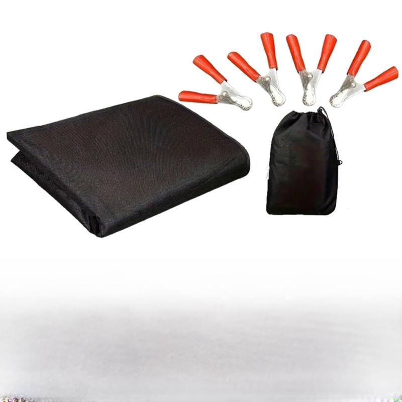 ZYNCUE Sonnenschutz für Wohnmobil-Hintertür, Oxford-Stoff, wasserdicht, UV-beständig, schneeblockierend, 180 x 114 cm, Schwarz (176 x 114 cm) von ZYNCUE