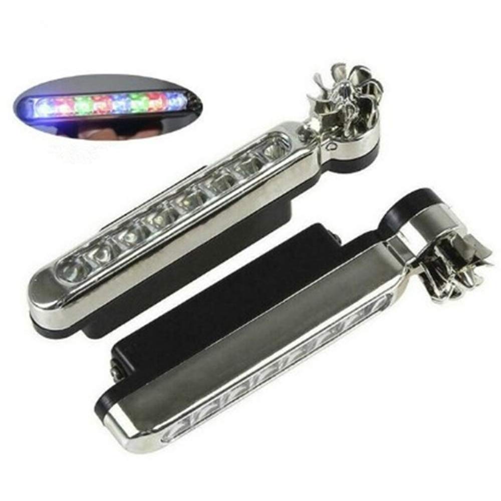 ZYTC LED-Tagfahrlicht 2 Pack Zusatzscheinwerfer Vorn Keine Notwendigkeit Zu Installieren Scheinwerferdekoration Windlicht 12,3x4cm Geeignet Für Alle Modelle(Bunte Lichter) von ZYTC