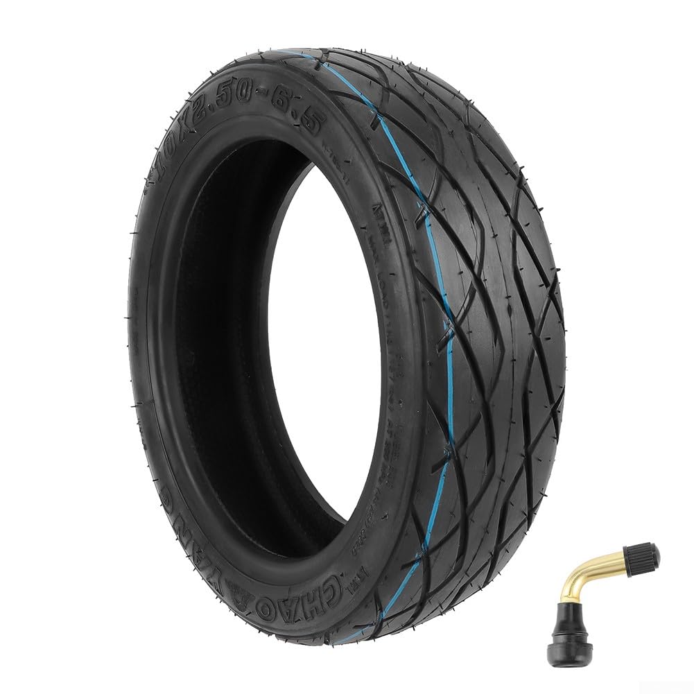 ZYWUOY Elektroroller-Reifen, 10 Zoll schwarzer Gummi 10x2.50-6.5 Tubeless Reifen Kit, geeignet für 60/70-6.5 für Max G30, Einheitsgröße, Wie abgebildet von ZYWUOY