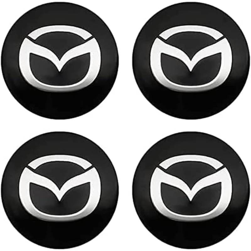 ZYYUUJ 4 Stück Auto Radnabenkappen für Mazda 2 3 5 6 MX5 MX30 CX3 CX30 CX5 50 7 8 9 RX8 60MM Verschleißfest Radnabendeckel Wasserdicht Radnabenabdeckung Kratzfeste Nabenabdeckung Zubehör von ZYYUUJ