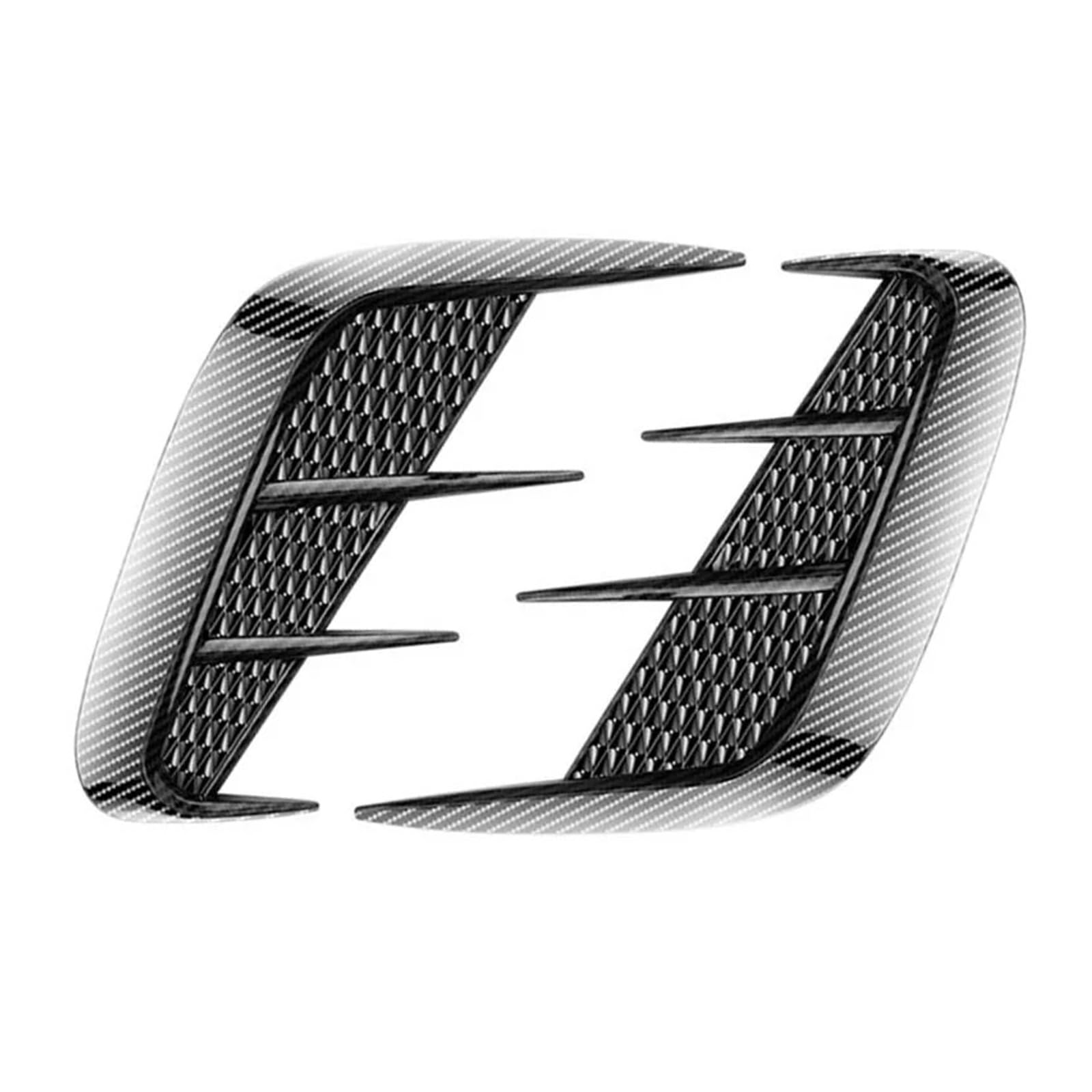 ZZLOWJSN 1 Paar Seite Flow Vent Kotflügel Flügel Abdeckung Aufkleber Auto Air Flow Stoßstange Intake Haube Autos Außen(Carbon Fiber Look) von ZZLOWJSN