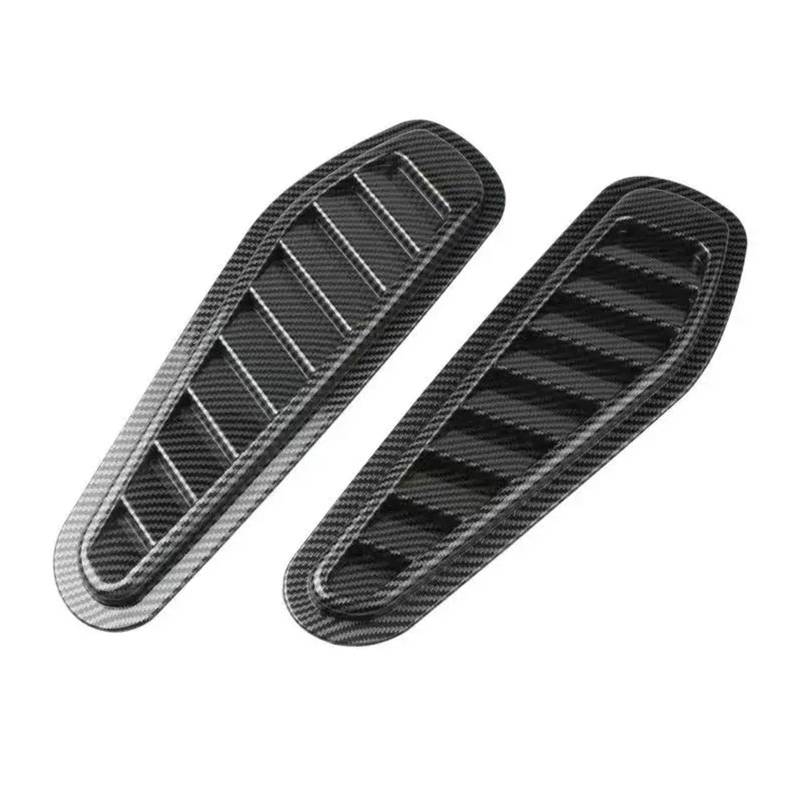 ZZLOWJSN Auto Air Flow Hood Intake Hood Scoop Bonnet Vent Aufkleber Abdeckung Haube Dekoration Styling(2pcs Carbon) von ZZLOWJSN