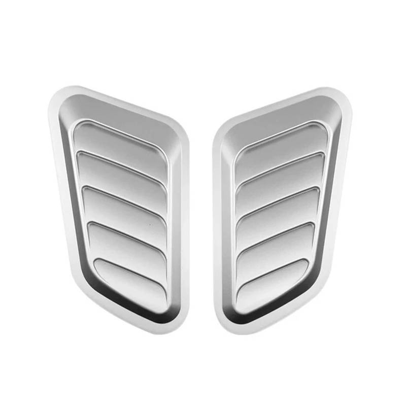 ZZLOWJSN Auto Air Flow Intake Hood Scoop Bonnet Front Vent Abdeckung Aufkleber Dekoration(Silver) von ZZLOWJSN