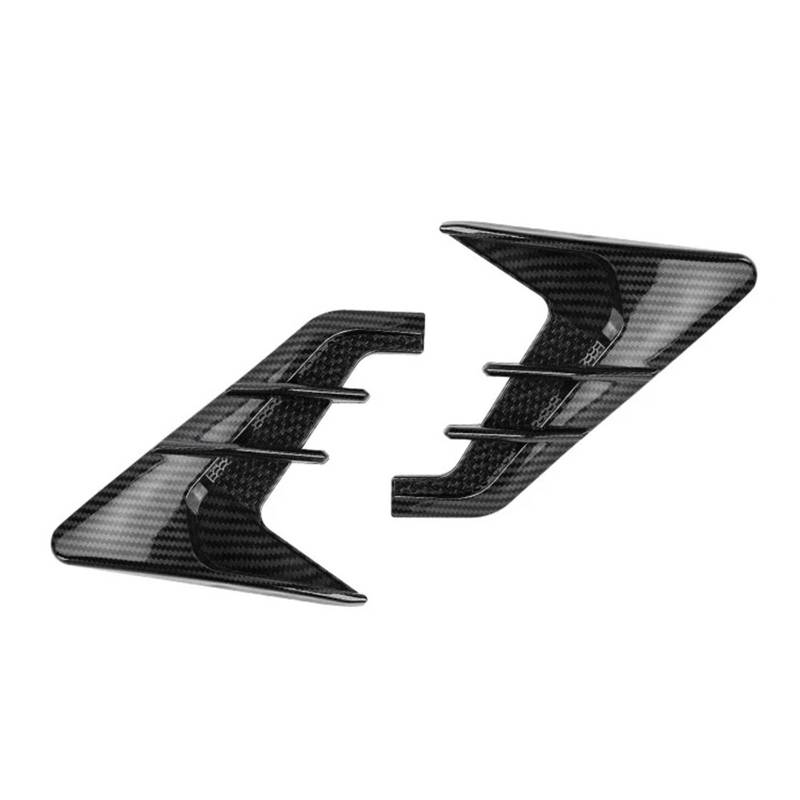 ZZLOWJSN Auto Air Flow Kotflügel Haube Intake Vent Abdeckung Trim Seite Flügel Shark Gill Belüftung Aufkleber(Carbon Fible Look) von ZZLOWJSN