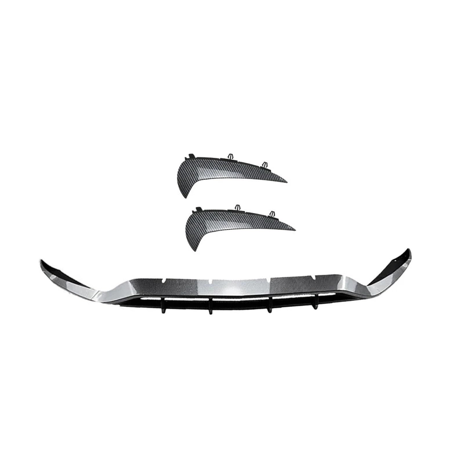 ZZLOWJSN Auto-Frontspoilerlippe, Heckspoiler, Lüftungsschlitz, Stoßfänger-Splitter, kompatibel mit Mercedes Benz GLC-Klasse X254, GLC 260, 300 Sport 2023+(Carbon Fible Look) von ZZLOWJSN