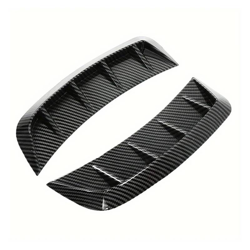 ZZLOWJSN Auto Frontstoßstange Seitenflügel Lufteinlass Flow Vent Hood Außen Dekorative Aufkleber Abdeckung Auto Styling 2Pcs(ABS Carbon Look) von ZZLOWJSN
