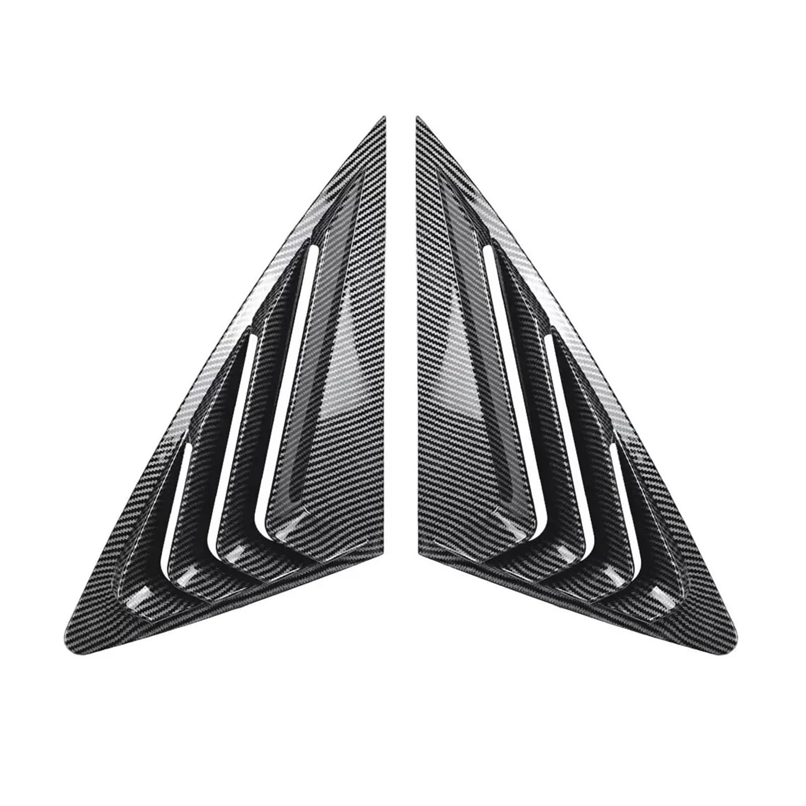 ZZLOWJSN Auto Heckklappe Fenster Seitenverschluss Abdeckung Trim Aufkleber Vent Kompatibel for Audi Q3 Sportback 2019-2024 Zubehör(ABS Carbon Look) von ZZLOWJSN