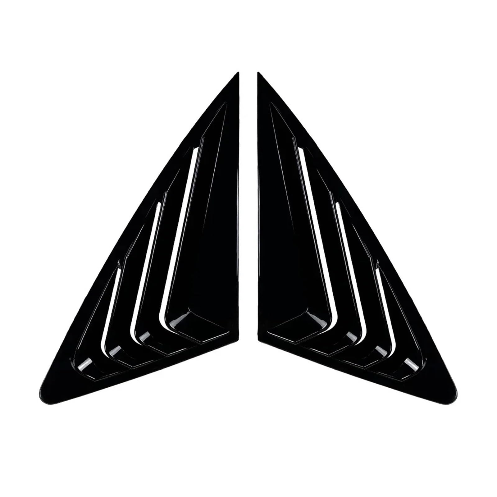 ZZLOWJSN Auto Heckklappe Fenster Seitenverschluss Abdeckung Trim Aufkleber Vent Kompatibel for Audi Q3 Sportback 2019-2024 Zubehör(Gloss Black) von ZZLOWJSN
