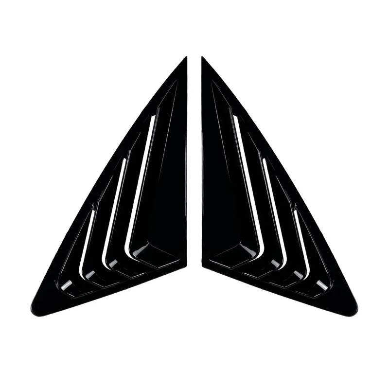 ZZLOWJSN Auto Heckklappe Fenster Seitenverschluss Abdeckung Trim Aufkleber Vent Kompatibel for Audi Q3 Sportback 2019-2024 Zubehör(Gloss Black) von ZZLOWJSN