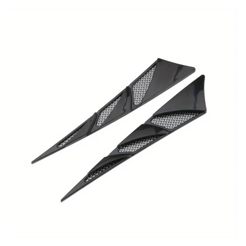 ZZLOWJSN Auto Karosserie Kotflügel Modifizierte Seitenlüftungsöffnungen Karosserieaufkleber Simulation Haifischwangenspoiler Dekoration(Black) von ZZLOWJSN