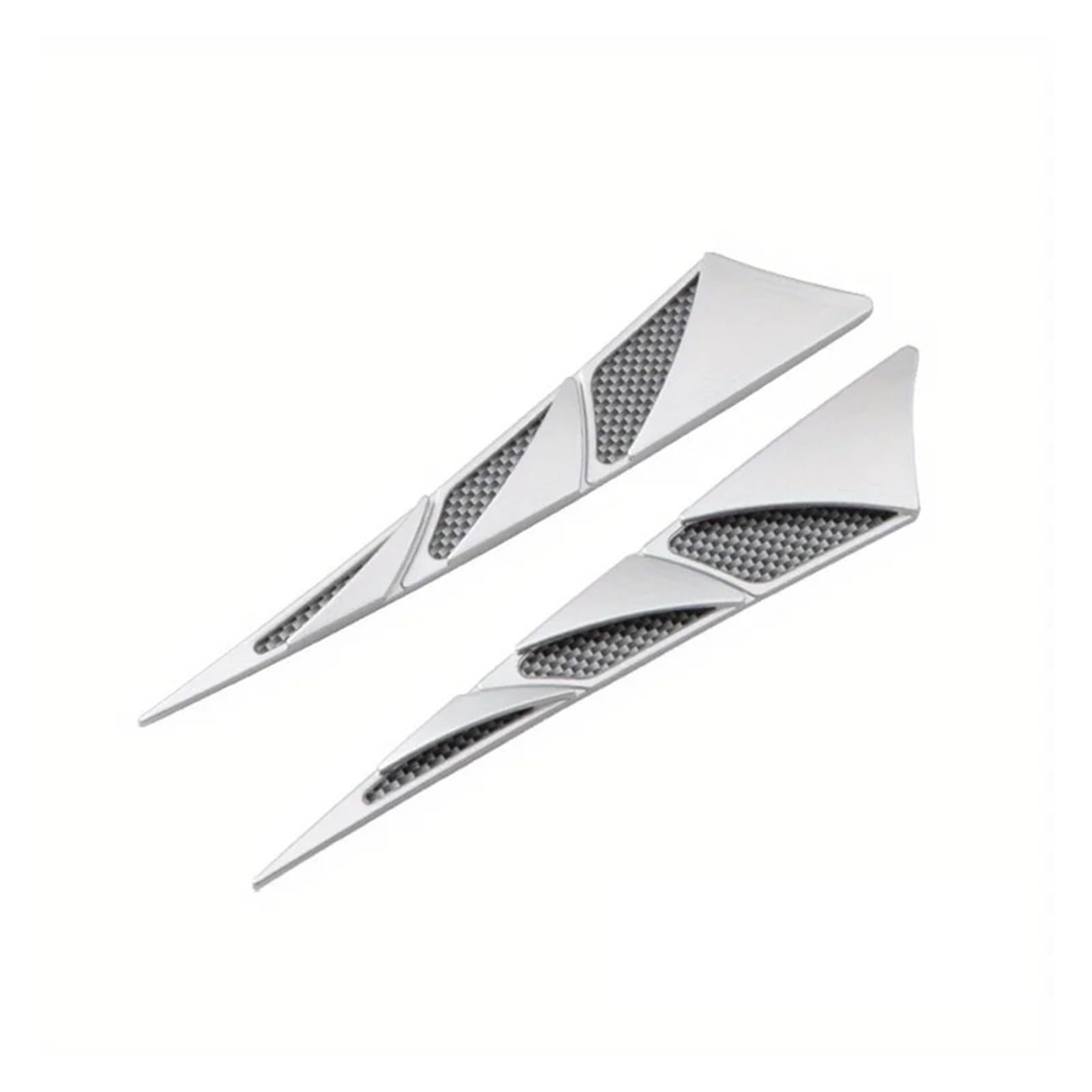 ZZLOWJSN Auto Karosserie Kotflügel Modifizierte Seitenlüftungsöffnungen Karosserieaufkleber Simulation Haifischwangenspoiler Dekoration(Silver) von ZZLOWJSN