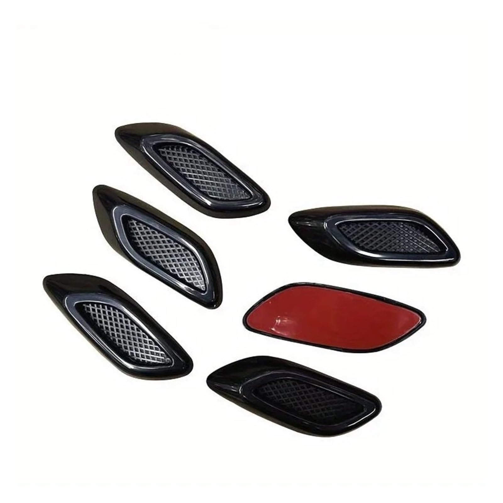 ZZLOWJSN Auto Kotflügel Trim Dekorative Intake Auto Air Flow Stoßstange Seite Vent Aufkleber(6pcs Black) von ZZLOWJSN