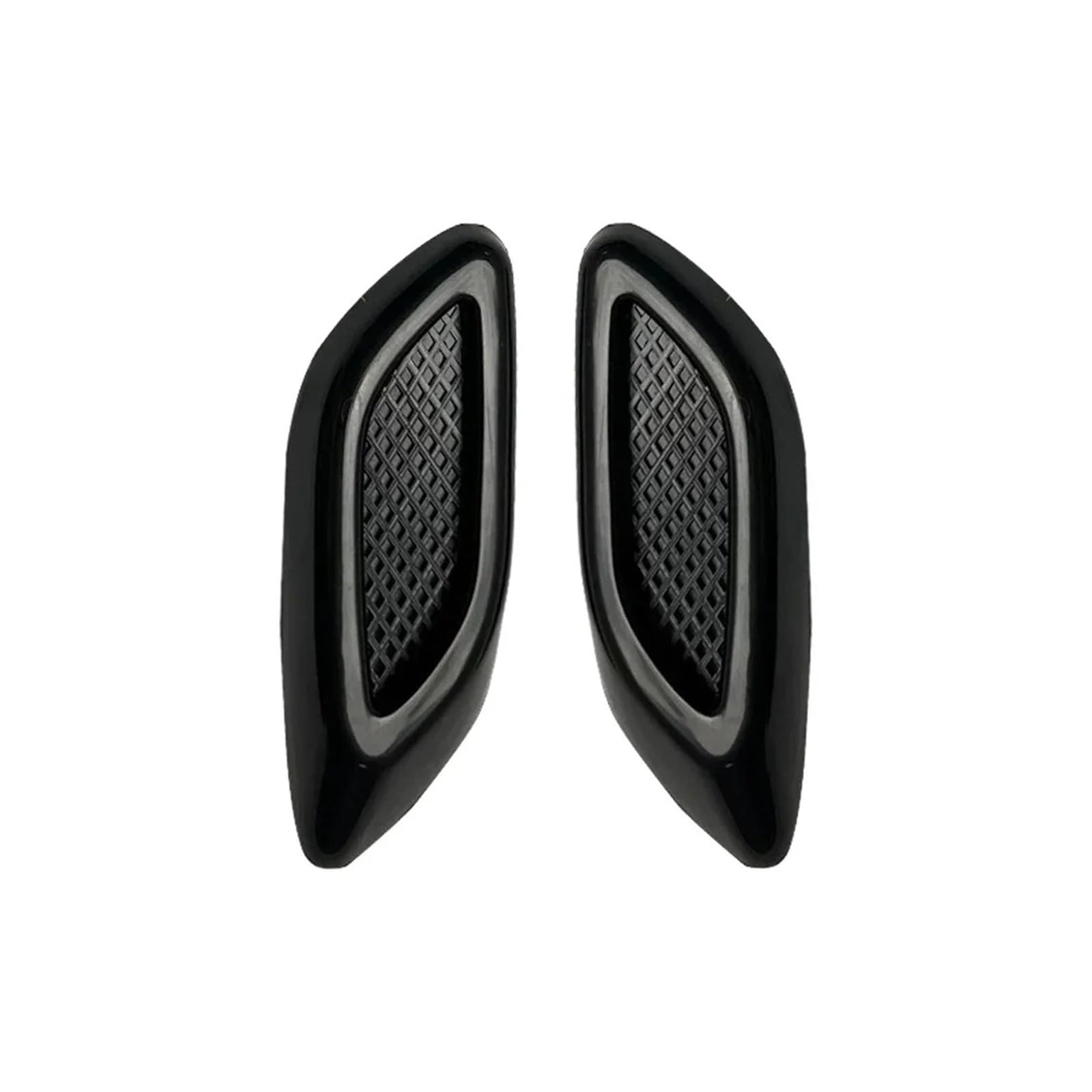 ZZLOWJSN Auto Kotflügel Trim Dekorative Intake Auto Stoßstange Seite Außen Zubehör(2Pcs Glossy Black) von ZZLOWJSN