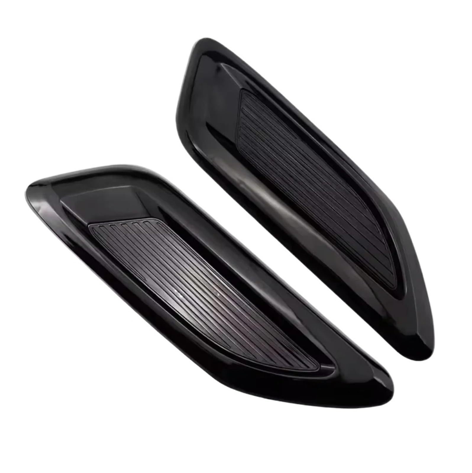 ZZLOWJSN Auto Luftstrom Ansaughaube Lufthutze Motorhaube Entlüftungsaufkleber Abdeckung Haube Ausgerichtet, Um Jedes Fahrzeug Dekorative(1set Black) von ZZLOWJSN