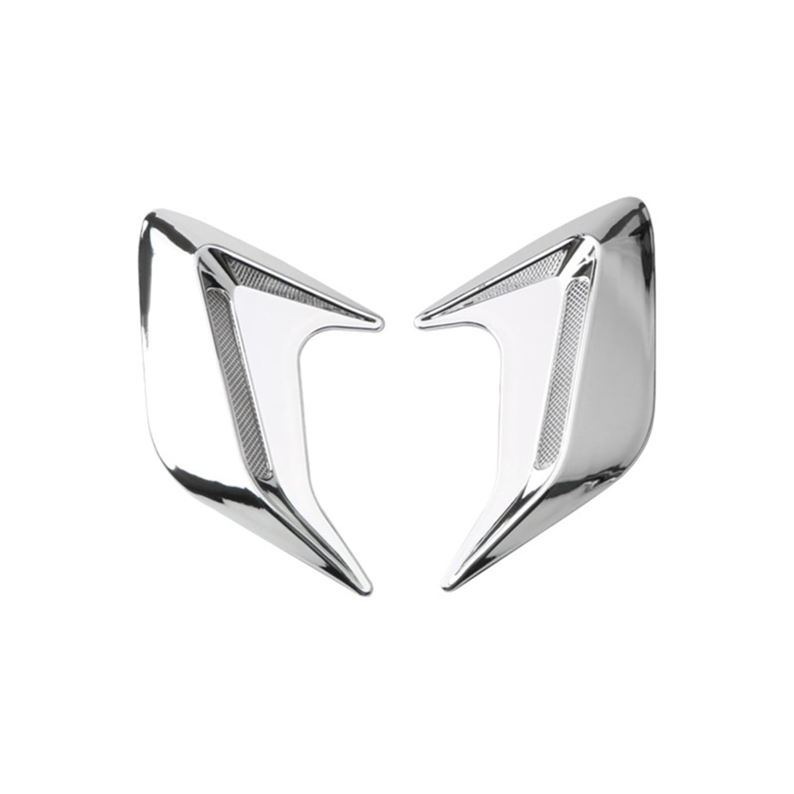 ZZLOWJSN Auto Seite Vent Air Flow Kotflügel Intake Aufkleber Shark Gills(Pair Chrome) von ZZLOWJSN