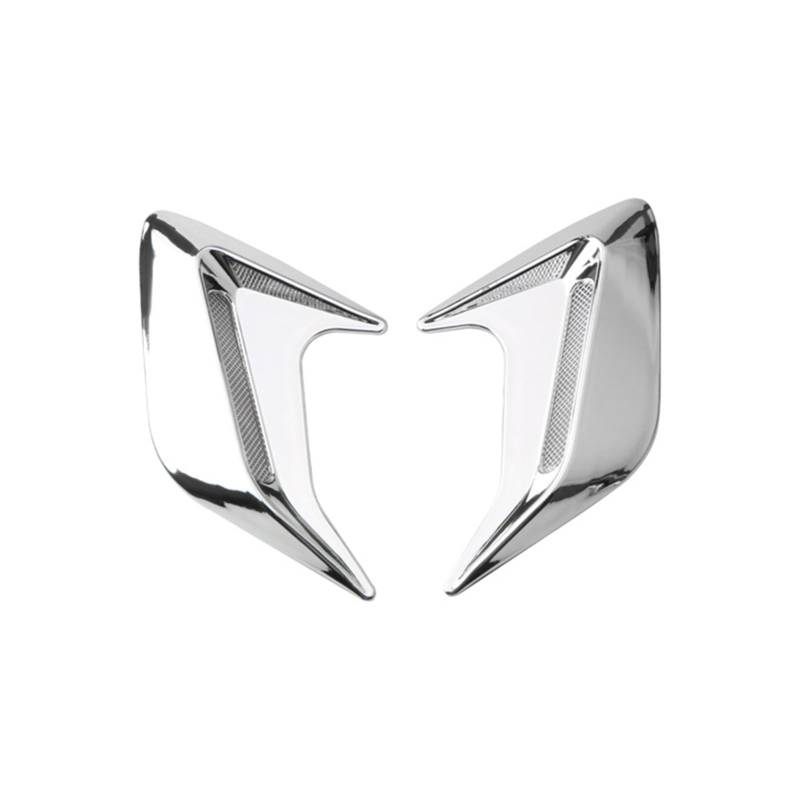 ZZLOWJSN Auto Seite Vent Air Flow Kotflügel Intake Aufkleber Shark Gills(Pair Chrome) von ZZLOWJSN