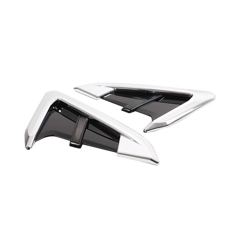 ZZLOWJSN Auto Shark Gills Seite Kotflügel Vent Dekoration Aufkleber Kompatibel for BMW X3 X4 G01 G02 2018-2022 Zubehör(Silver 4) von ZZLOWJSN