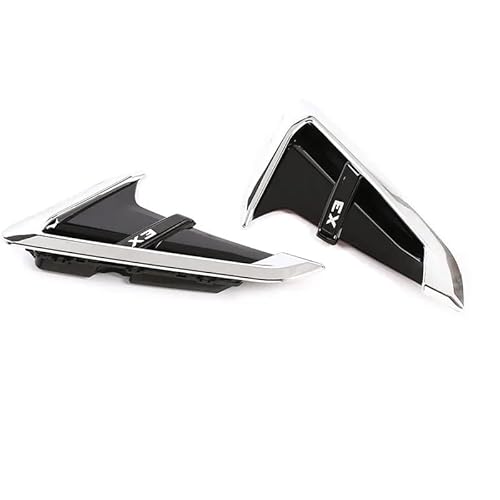 ZZLOWJSN Auto Shark Gills Seite Kotflügel Vent Dekoration Aufkleber Kompatibel for BMW X3 X4 G01 G02 2018-2022 Zubehör(Silver 5) von ZZLOWJSN