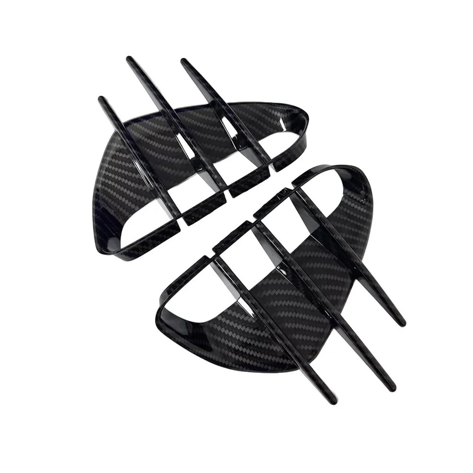 ZZLOWJSN Auto Vorne Hinten Stoßstange Spoiler Kotflügel Seite Vent Abdeckung Canard Splitter Trim Auto Kompatibel for KIA Stinger 2018-2023 Zubehör 2PCS(Carbon Look - Front) von ZZLOWJSN