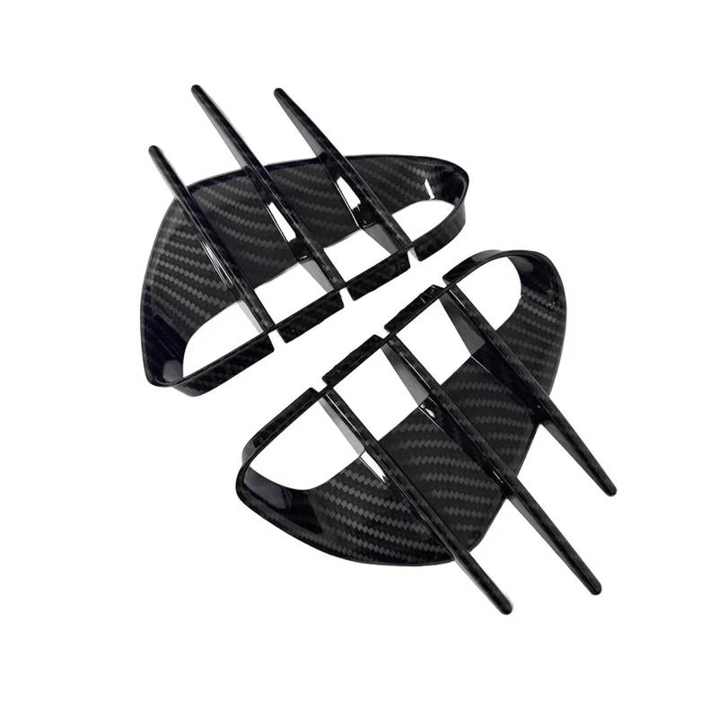 ZZLOWJSN Auto Vorne Hinten Stoßstange Spoiler Kotflügel Seite Vent Abdeckung Canard Splitter Trim Auto Kompatibel for KIA Stinger 2018-2023 Zubehör 2PCS(Carbon Look - Front) von ZZLOWJSN