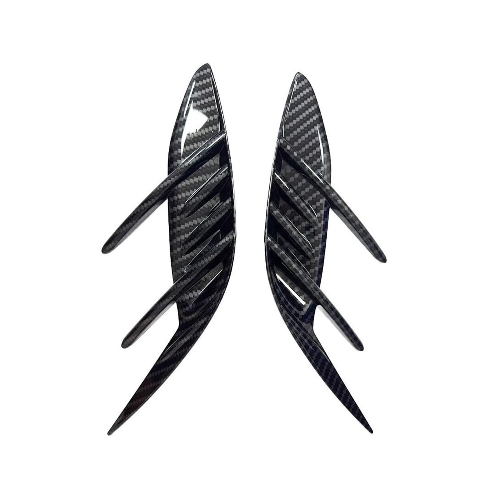ZZLOWJSN Auto Vorne Hinten Stoßstange Spoiler Kotflügel Seite Vent Abdeckung Canard Splitter Trim Auto Kompatibel for KIA Stinger 2018-2023 Zubehör 2PCS(Carbon Look - Rear) von ZZLOWJSN