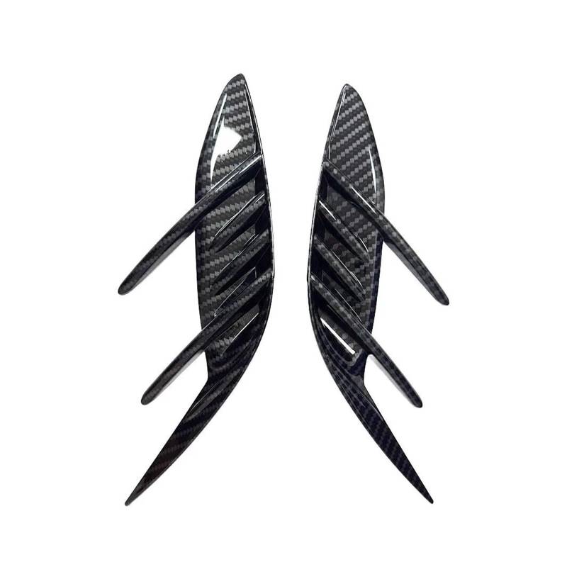 ZZLOWJSN Auto Vorne Hinten Stoßstange Spoiler Kotflügel Seite Vent Abdeckung Canard Splitter Trim Auto Kompatibel for KIA Stinger 2018-2023 Zubehör 2PCS(Carbon Look - Rear) von ZZLOWJSN