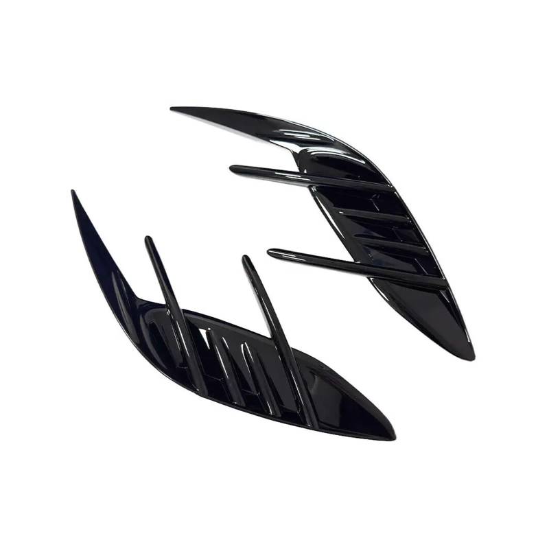 ZZLOWJSN Auto Vorne Hinten Stoßstange Spoiler Kotflügel Seite Vent Abdeckung Canard Splitter Trim Auto Kompatibel for KIA Stinger 2018-2023 Zubehör 2PCS(Gloss Black - Rear) von ZZLOWJSN