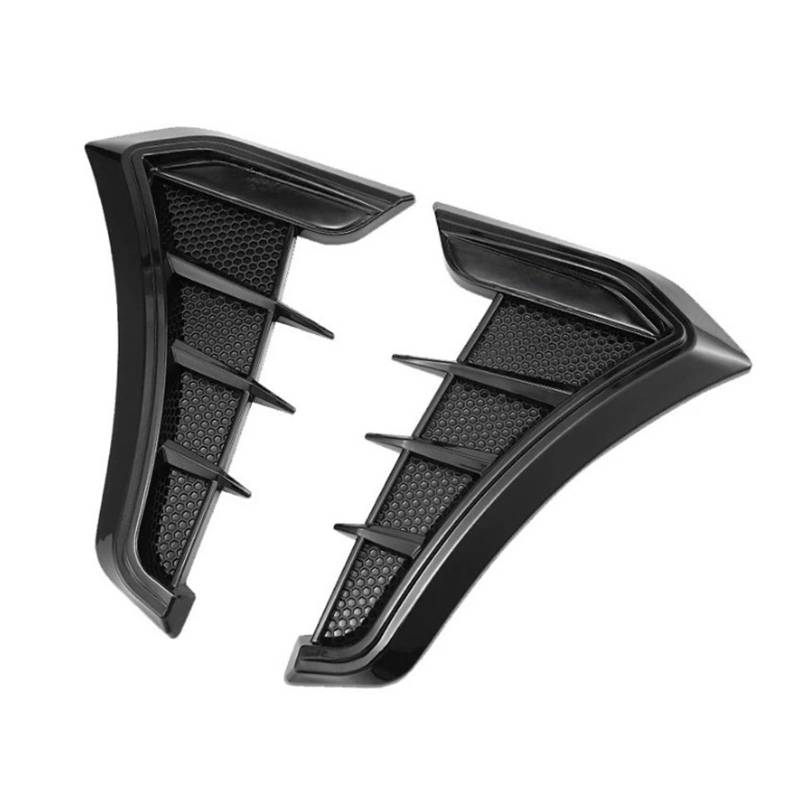 ZZLOWJSN Autokotflügel Seitenöffnungen Luftstrom Ansaugloch Kühlergrill Aufkleber Kompatibel for Focus ST LINE STLINE Mk3 Mk4 Zubehör(2pc-black) von ZZLOWJSN
