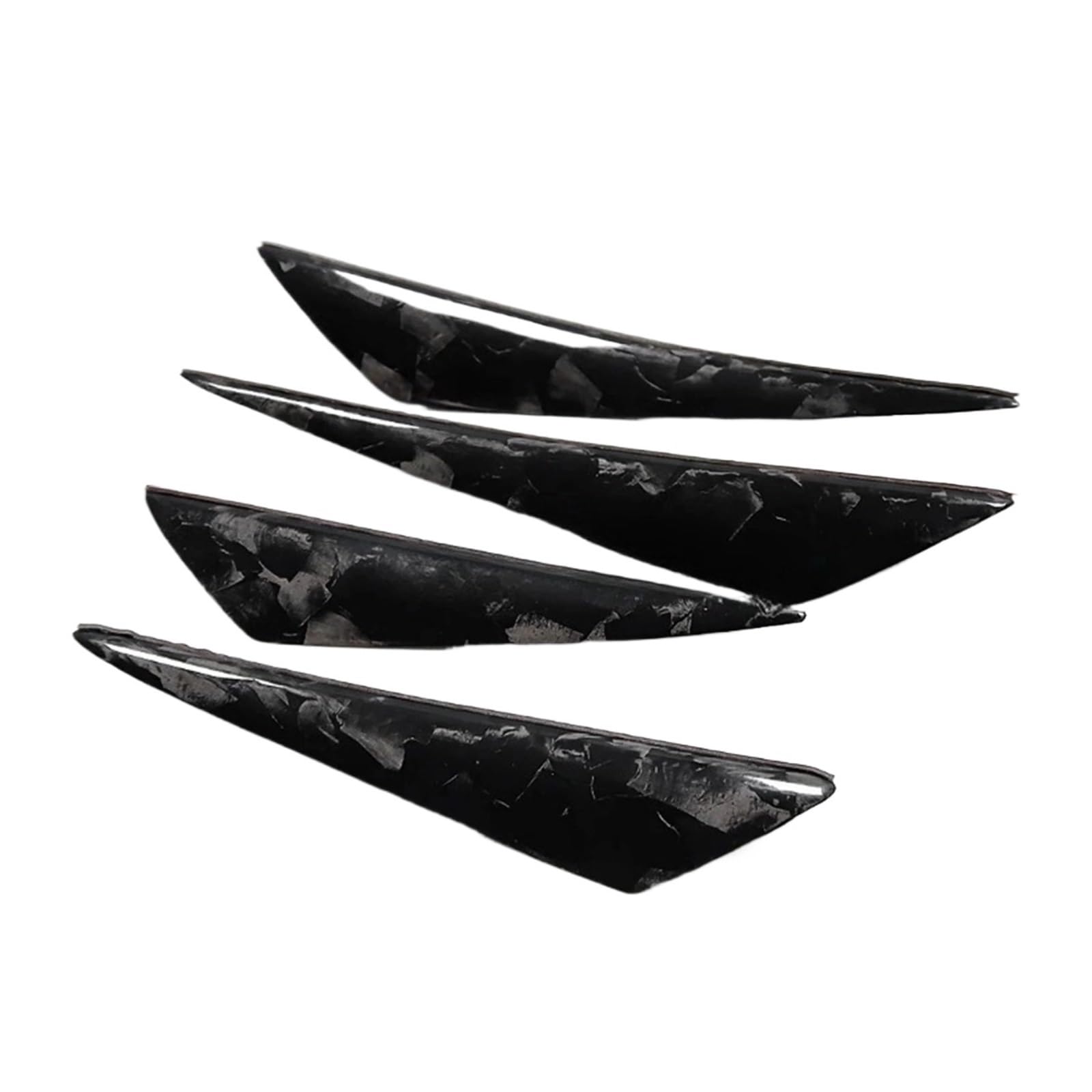 ZZLOWJSN Frontstoßstange Seitenflosse Canards Spoiler Aufkleber Verkleidung Kompatibel for Audi A1 A2 A3 S3 A4 A5 A6 A7 A8 TT RS3 RS4 RS Q2 Q3 Q5 Q7(Black) von ZZLOWJSN