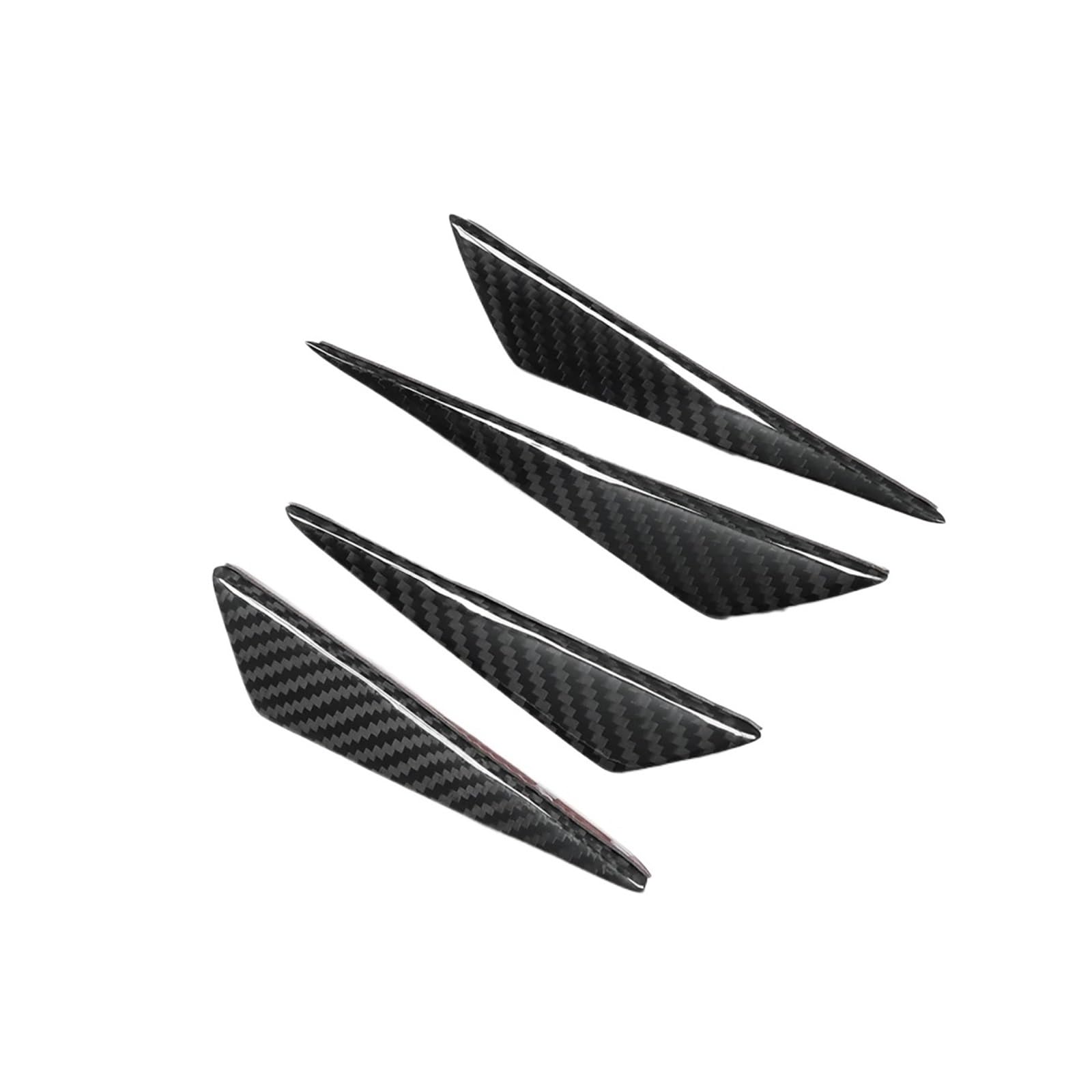 ZZLOWJSN Frontstoßstange Seitenflosse Canards Spoiler Aufkleber Verkleidung Kompatibel for Audi A1 A2 A3 S3 A4 A5 A6 A7 A8 TT RS3 RS4 RS Q2 Q3 Q5 Q7(Carbon Fiber) von ZZLOWJSN