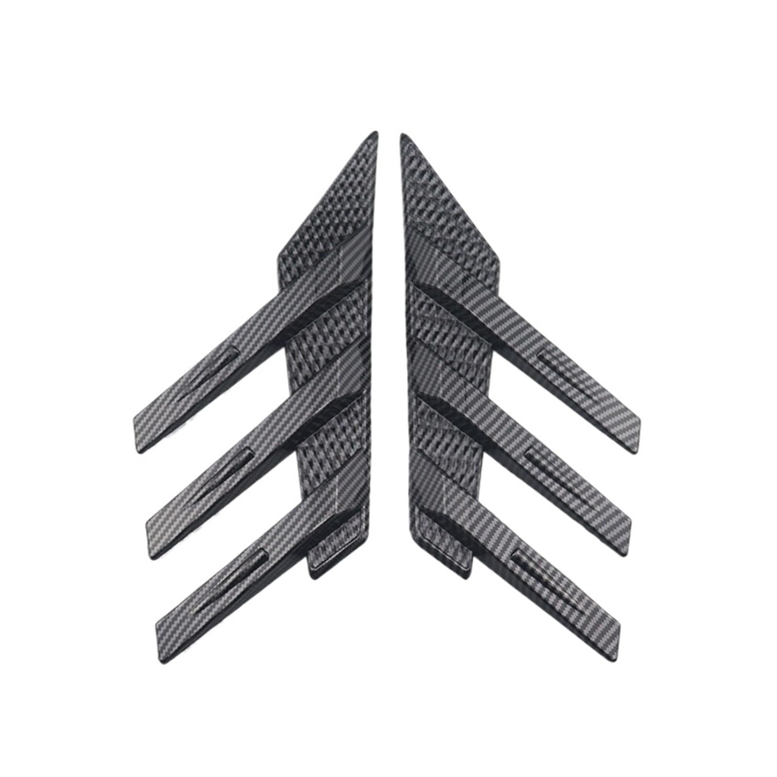 ZZLOWJSN Heckscheibe Seitenspoiler Splitter Dreieck Jalousie Dekorative Flügel Kotflügel Air Vent Modifikation(Carbon Fiber) von ZZLOWJSN