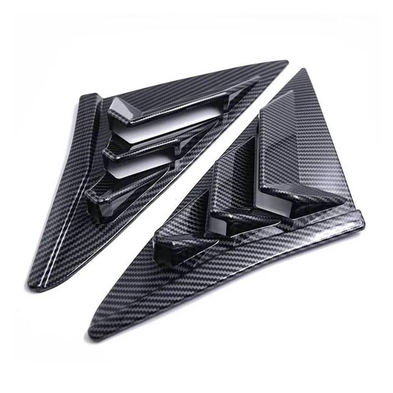 ZZLOWJSN Heckscheibenlamellen Kompatibel for Civic Type R Fließheck 2020 2021 Air Vent Scoop Shutter Shades Abdeckung Trim Zubehör(Carbon Fiber Look) von ZZLOWJSN