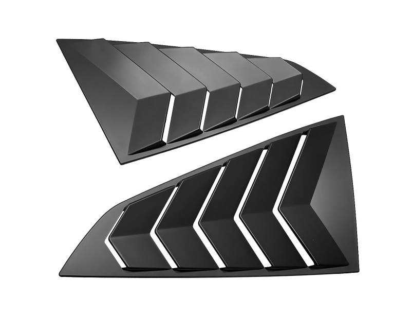 ZZLOWJSN Seite Fenster Blind Vent Jalousie Abdeckung Trim Kompatibel for Mustang 2024 Außen Zubehör(Black) von ZZLOWJSN