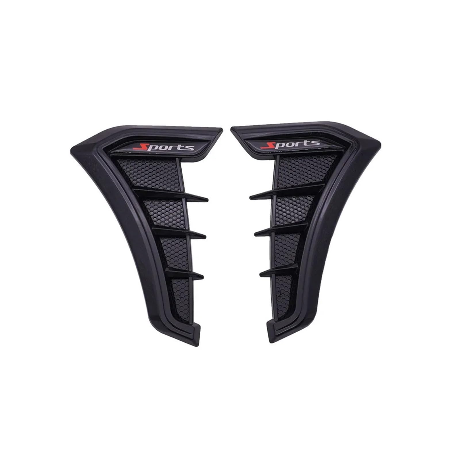ZZLOWJSN Seite Vent Abdeckung Motorhaube Dekorative Hinten Stoßstange Lip Vorderen Kotflügel Aufkleber Trim Auto Zubehör(Black) von ZZLOWJSN