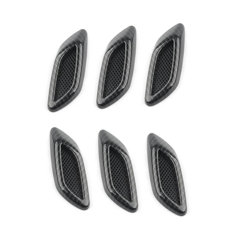 ZZLOWJSN Seitenentlüftung Luftstrom Kotflügel Ansaugung Autozubehör 6 STÜCKE(6psc Carbon Grain) von ZZLOWJSN
