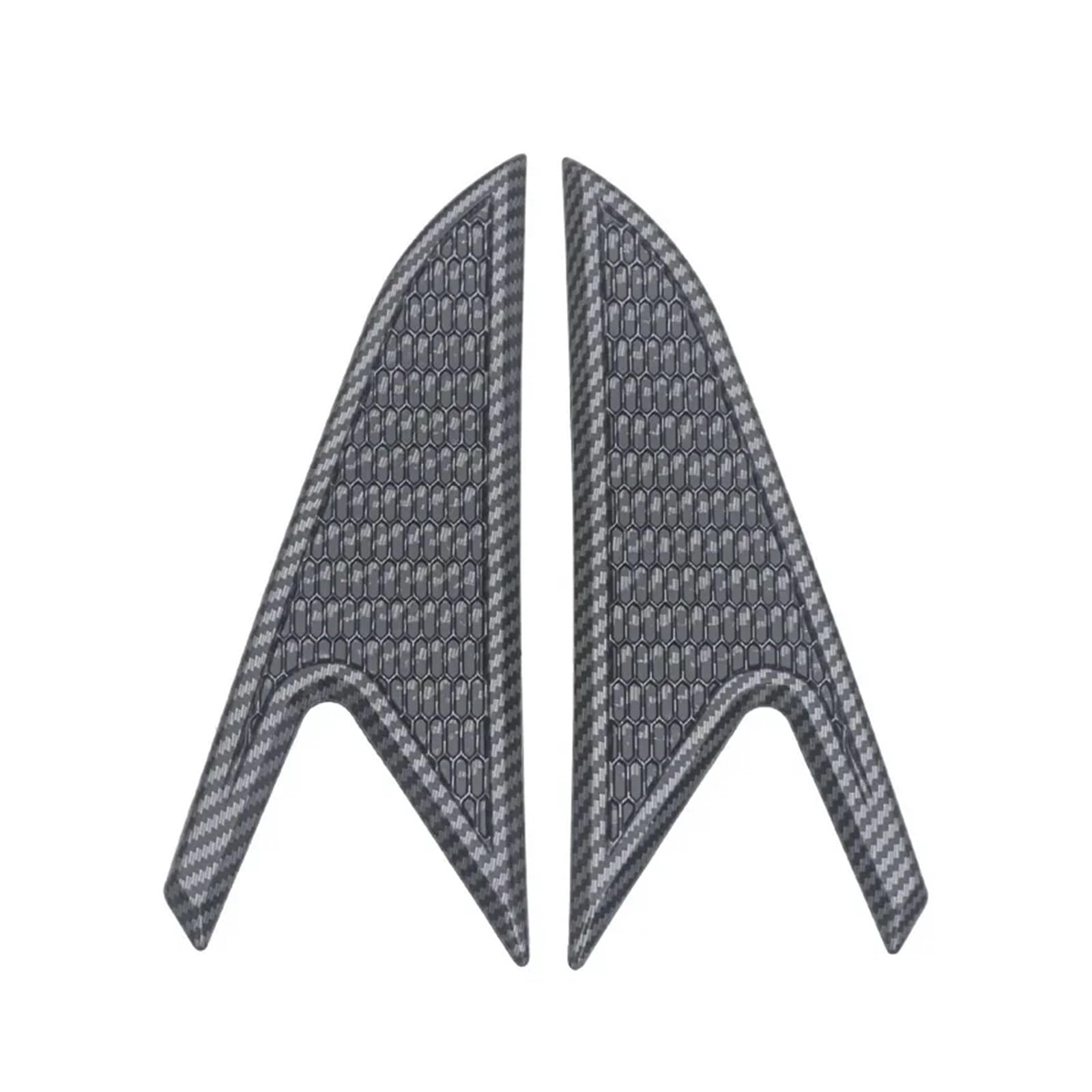 ZZLOWJSN Seitenschlitze Auto Luftstrom Kotflügel Aufkleber Grille Einsatz Externe Dekoration(ABS Carbon Look) von ZZLOWJSN