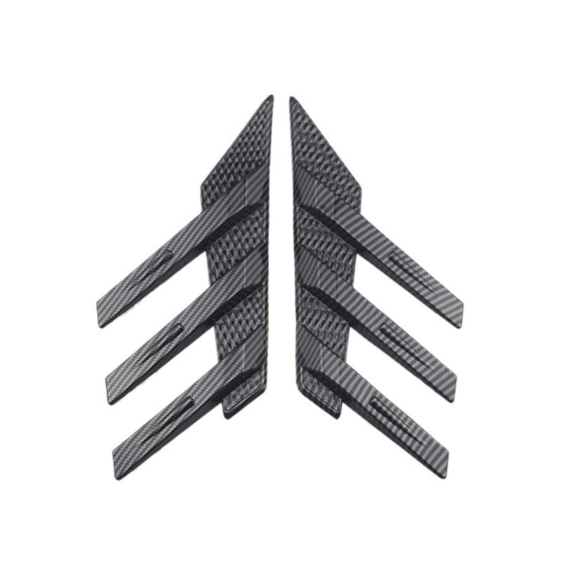 ZZLOWJSN Seitenspoiler Splitter Dreieck Jalousie Flügel Kotflügel Air Vent Heckscheibe Dekorative(Carbon Fiber) von ZZLOWJSN