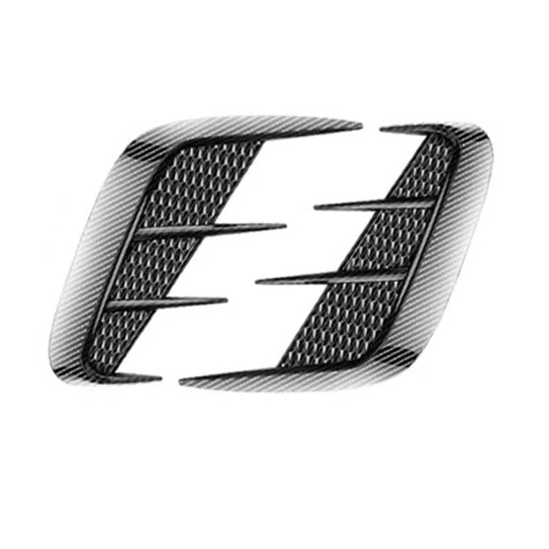 ZZLOWJSN Side Flow Vent Kotflügel Flügel Abdeckung Aufkleber Auto Air Flow Stoßstange Lufteinlass Haube Aufkleber Autos Außen 1 Paar(Carbon Fiber Look) von ZZLOWJSN