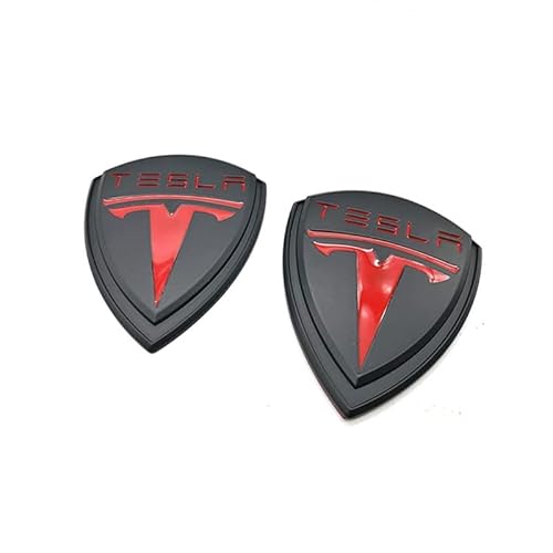 Auto Vorne Hinten Logo Aufkleber für Tesla Model X Model 3,3D Epoxy Auto Abzeichen Grid Aufkleber Auto Frontgrill Abzeichen Haube Emblem Logo Autozubehör,a von ZZRSXZSR