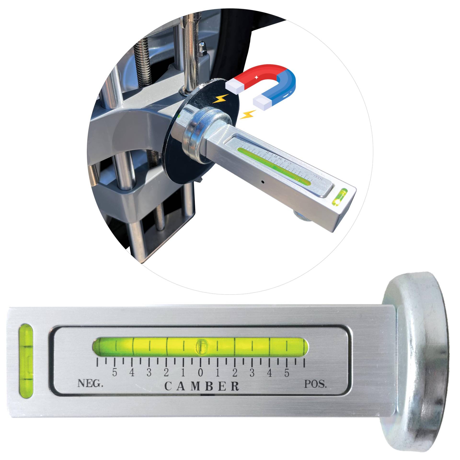Zackman Scientific AutoSolo Sturz- und Nachlauf-Einstellwerkzeug - Magnetischer Spurvermessungs-Messgerät für präzise Anpassungen von Zackman Scientific