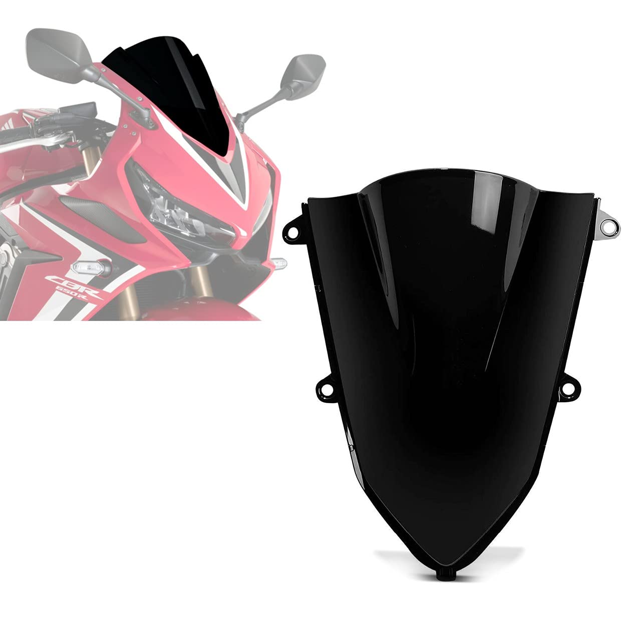 Windschutzscheibe/Racingscheibe für Honda CBR 650 R 19-23 RW1 schwarz von Zaddox