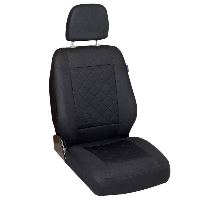 Zakschneider Daily Sitzbezug - Fahrersitz - Farbe Premium Schwarz gepresstes Karomuster von Zakschneider