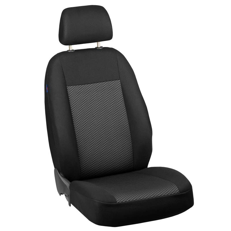 Zakschneider Fiesta Fahrer Sitzbezug - Farbe Premium Schwarz-graue Dreiecke Optimum von Zakschneider