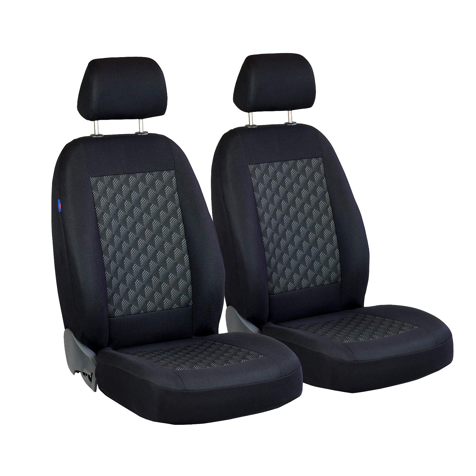 Zakschneider JUSTY Vorne Sitzbezüge - für Fahrer und Beifahrer - Farbe Premium Schwarz Effekt 3D von Zakschneider